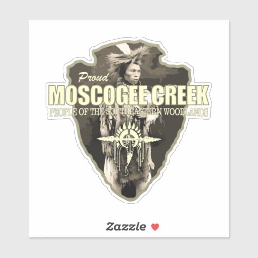 Muscogee Creek (Pfeilspitzen) Aufkleber (Blatt)