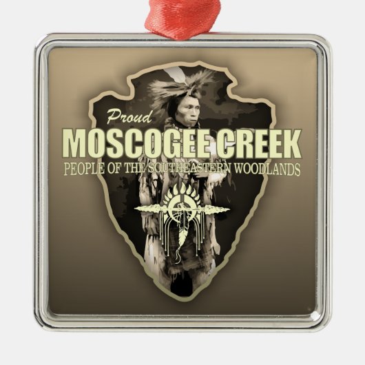 Muscogee Creek (Pfeilspitzen) Ornament Aus Metall (Vorne)