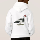 Muscovy Black Pied Drake Hoodie (Rückseite)