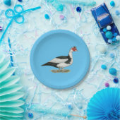Muscovy Black Pied Drake Pappteller (Party)
