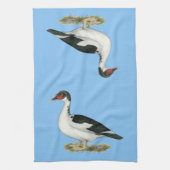 Muscovy Black Pied Duck Handtuch (Vertikal)