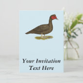 Muscovy Drake Chocolate Einladung (Stehend Vorderseite)