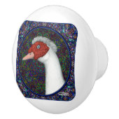 Muscovy Duck Head White Keramikknauf (Rechts)