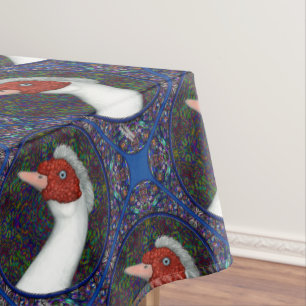 Muscovy Duck Head White Tischdecke