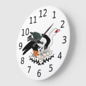 Muscovy Duck on a Nest of Eggs Große Wanduhr (Winkel)