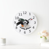 Muscovy Duck on a Nest of Eggs Große Wanduhr (Zuhause)