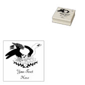 Muscovy Duck on a Nest of Eggs Gummistempel (Stempel)