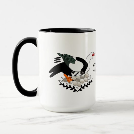 Muscovy Duck on a Nest of Eggs Tasse (Links)