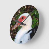 Muscovy Duck Round Clock Runde Wanduhr (Winkel)