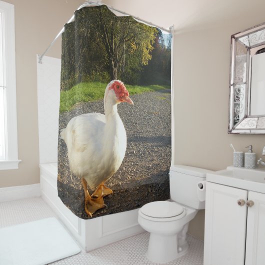 Muscovy-Ente Drake Duschvorhang (Beispiel)