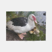 Muscovy-Enten-Familien-Fleece-Decke Fleecedecke (Vorderseite (Horizontal))