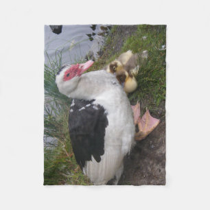 Muscovy-Enten-Familien-Fleece-Decke Fleecedecke