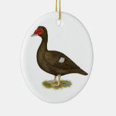 Muscovy-Enten-Schokolade Keramik Ornament (Rechts)