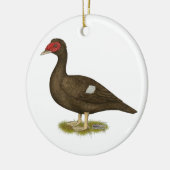 Muscovy-Enten-Schokolade Keramik Ornament (Links)