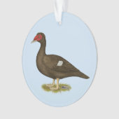 Muscovy-Enten-Schokolade Ornament (Vorderseite)
