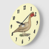 Muscovy Light Chocolate Drake Große Wanduhr (Winkel)