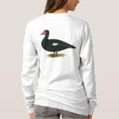 Muscovy schwarzes Drake T-Shirt (Rückseite)