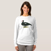 Muscovy schwarzes Drake T-Shirt (Vorne ganz)