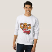 Muscular Gingerbread Cookie Lifting Candy Canes – Sweatshirt (Vorne ganz)