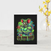 Muscular Gym Rat Bodybuilder Graffiti Workout Fitn Karte (Gelbe Blume)