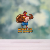 Muscular Turkey Gym Champion Funny Erntedank Cl Acrylschild (Neutral)