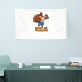 Muscular Turkey Gym Champion Funny Erntedank Cl Banner (Messeveranstaltung)