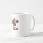 Muscular Turkey Gym Champion Funny Erntedank Cl Kaffeetasse (VorderseiteRechts)