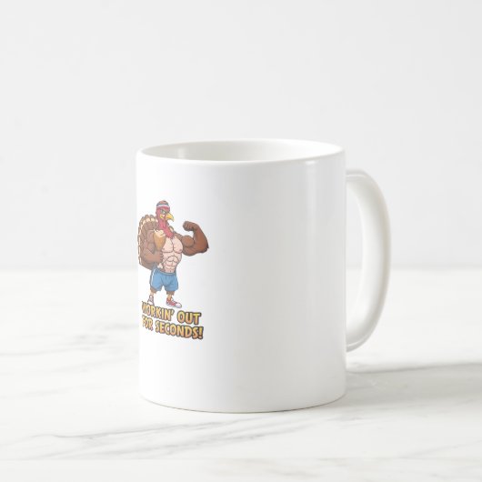 Muscular Turkey Gym Champion Funny Erntedank Cl Kaffeetasse (VorderseiteRechts)