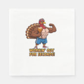 Muscular Turkey Gym Champion Funny Erntedank Cl Serviette (Vorderseite)