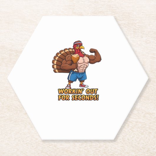 Muscular Turkey Gym Champion Funny Erntedank Cl Untersetzer (Vorderseite)