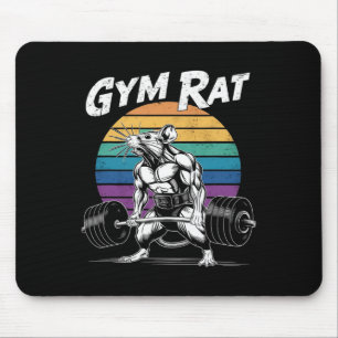 Musculus gym Rat Weightlift Bodybuilding Workou Mousepad