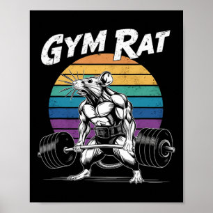 Musculus gym Rat Weightlift Bodybuilding Workou Poster