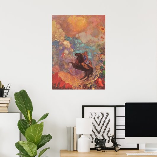 Muse auf Pegasus, Odilon Redon Poster (Heimbüro)