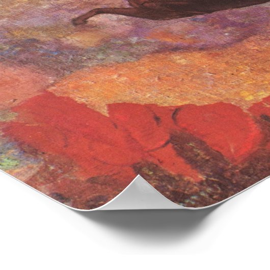 Muse auf Pegasus (Redon 1900) Poster (Ecke)