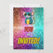 Muse Custom Charakter Geburtstag einladen Einladung (Rückseite)