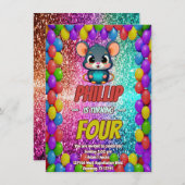 Muse Custom Charakter Geburtstag einladen Einladung (Vorne/Hinten)