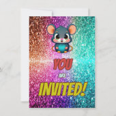 Muse Custom Charakter Geburtstag einladen Einladung (Rückseite)