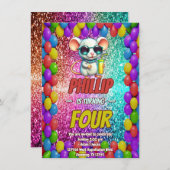 Muse Custom Charakter Geburtstag einladen Einladung (Vorne/Hinten)