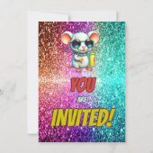 Muse Custom Charakter Geburtstag einladen Einladung (Rückseite)