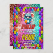 Muse Custom Charakter Geburtstag einladen Einladung (Vorne/Hinten)