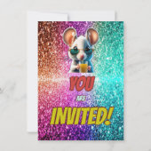 Muse Custom Charakter Geburtstag einladen Einladung (Rückseite)