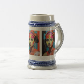 Muse in Color - Art Beer Stein Bierglas (VorderseiteRechts)