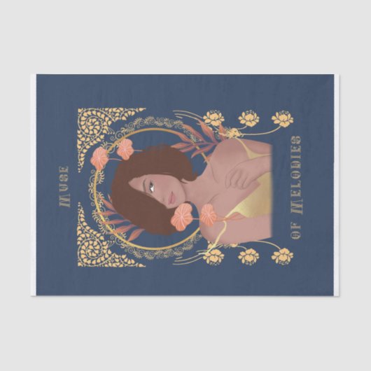 Muse of Melodies decoupage Seidenpapier (Vorderseite)