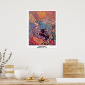 Muse on Pegasus by Bertrand-Jean Redon Poster (Küche)