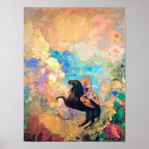 Muse on Pegasus, Redon Poster
