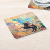 Muse on Pegasus, Redon Rechteckiger Pappuntersetzer (angewinkelt)