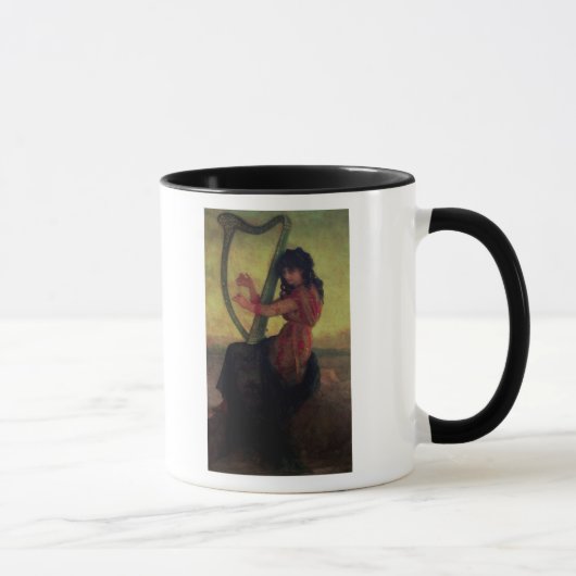 Muse, welches die Harfe spielt Tasse (Rechts)