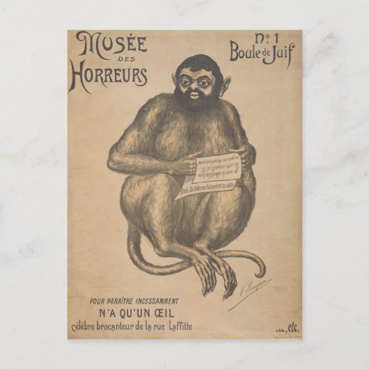Musee Des Horreurs Rodent Man Vintag Postkarte (Vorderseite)