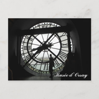 Musée d'Orsay Clock (Text) Postkarte