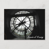 Musée d'Orsay Clock (Text) Postkarte (Vorderseite)